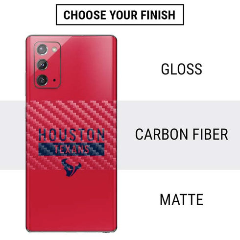 NFL Houston Texans Red Performance Series Galaxy Note20 5G Skin